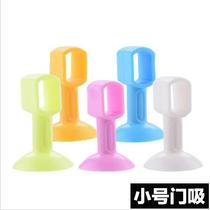 Hole door pad-free plastic bathroom perforated silicone bathroom anti-collision sanitary bedroom pad affixed to long rubber suction cup door