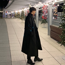 Cangshi one tree co-name cashmere woolen coat male wool long high-end feel plus cotton Korean version of autumn and winter thickening