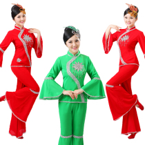 2018 New Yangko uniform female adult suit middle-aged fan dance performance waist drum drum drum square dance costume