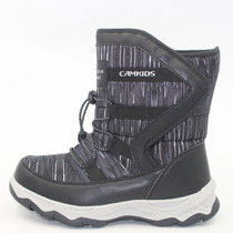 Sole with anti-slip buckle camkids boys shoes children counter waterproof and wool snow boots cotton shoes