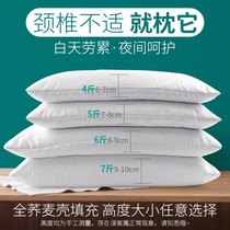 Polyester fabric full buckwheat pillow Student buckwheat skin pillow core Male and female single double household cervical spine sleep special