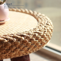 Rattan bay window table Simple windowsill small table Japanese balcony Tatami coffee table Solid wood Kang table Floor table Low table