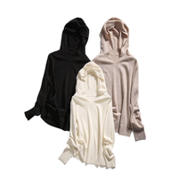 Rongmei (ZZ1022210) French COZY CHIC Australian wool 90 tops one-piece hooded knitting