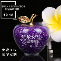 Crystal Apple birthday Christmas gift Christmas Eve creative send girlfriend wife girlfriend girl boy romance