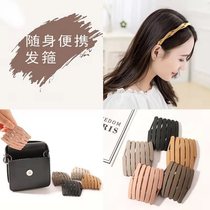 Foldable hair hoop women wash face summer Net Red new outing head hoop with teeth non-slip hair hair card head jewelry 30%