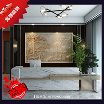 Artificial sandstone relief welcome pine lobby sculpture TV background wall Villa courtyard decoration painting landscape fountain painting