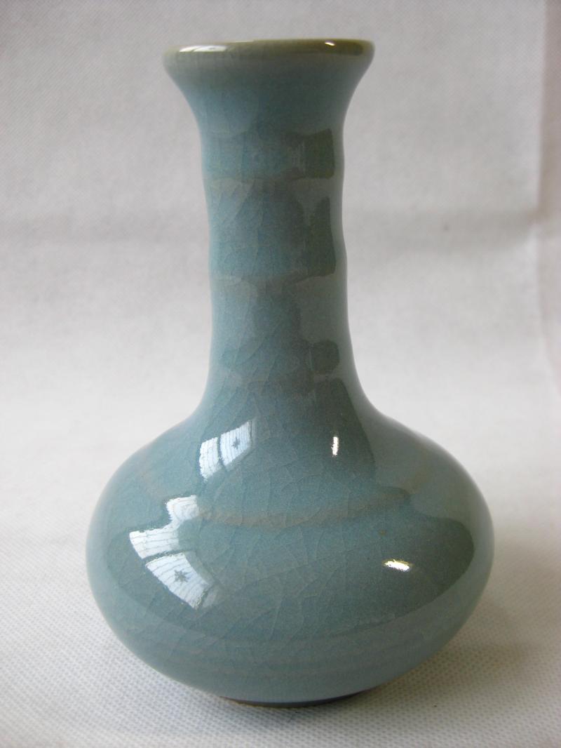 Zhangzhou origin Tiangong kiln Tianqing glazed Han Hongyu porcelain wing-print ring bell respect 13cm mill vase
