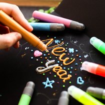  Korean magic bubble jelly pen 6 colors into the bubble hair coloring pen Creative three-dimensional DIY pen