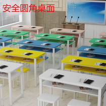 School tutoring class primary and secondary school students desks and chairs combination training table Factory Direct Sales Single double home student desk