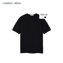 Cabin Mens 2021 summer urban fashion black fit round neck short sleeve sweater sweater 2212108039