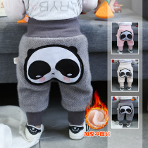 Baby gush pants big fart pants male and female baby long pants autumn winter clothing boy high waist and belly protection large pp warm pants