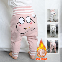Baby Pants Spring Autumn Clothing Easy Harun Long Pants Thickened High Waist Trousers Men And Women Baby Big Pp Pants Plus Suede Winter