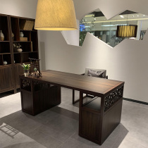 New Chinese style full solid wood desk Modern Chinese style study Sandalwood desk Zen light luxury computer table Painting table