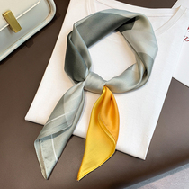 Small square scarf women 70x70 Joker decoration with suit shirt professional scarf neck protection thin scarf