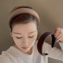 South Korea East Gate with chocolate color thick sponge hair hoop girl hairpin Net red ins temperament headband hair accessories