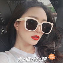 Net Red Retro Milk White Sunglasses 2022 New Korean version Tide Display Small Face Sunscreen Women Sunscreen Anti UV rays