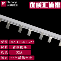 1P leakage circuit breaker 32A brass connection 1 2 thick*5mm copper row C45 DZ47LE bus terminal block