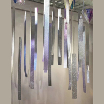 Creative festival props rectangular PVC bright surface pearlescent side pendant ceiling decoration window shopping mall beautiful Chen