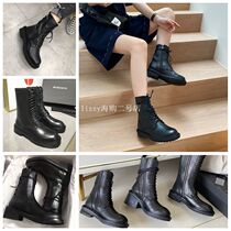 Ann Martin boots Demeulemeester female British handsome Knight boots motorcycle short boots