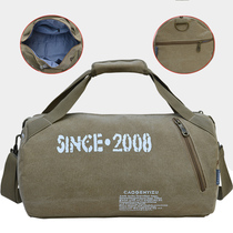 Single shoulder slanted satchel Fitness canvas Drum Bag Women Training Sports Bag Handbag men Multi-functional Travel Package Package