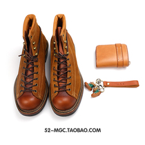 Ami Kar short face overwear shoes retro color color high round head men and women Martin locomotive paratrooper boots cowhide short boots