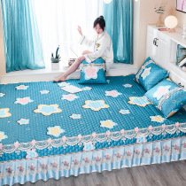 2021 New tatami bed cover northeast large Kang cover winter Crystal velvet cotton sheets non-slip four seasons Universal