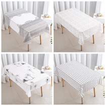 White lattice rectangular disposable thickened tablecloth waterproof coffee table oil-proof window flower stall restaurant tablecloth White