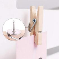Plain wood color small wooden clip pin creative cute photo wall decoration clip duckbill clip pin pin pin nail fixing nail