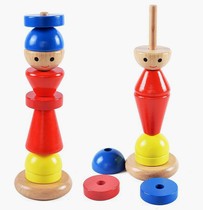 100 variementa sets of sets of sets of tower strings beads children shape cognition Monzi wooden 1-3-year-old lessons intellect toy