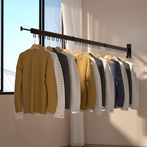 Balcony folding clothes hanger invisible window sill outdoor indoor drying clothes hanger artifact basking quilt retractable clothes hanger q