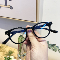  GM round frame small red book thin face glasses frame female and male with high myopia anti-blue light ultra-light net red makeup glasses