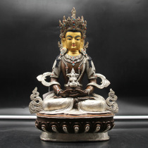 jangsoo fo Buddha Nepal manual copper gilded liu yin Tibetan Tantric dedicated ornaments 1 foot to wu liang shou fo