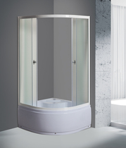Tempered glass simple shower room integral bathroom moving door tempered glass arc sector partition bathing screen