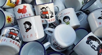 Dealing with promotional nostalgic quotes enamel cup tea jar 67891012CM size theme restaurant