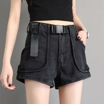 Big Code Denim Shorts Women 2022 Spring Summer New High Waist Fat Mm Loose slim Ins 100 Lap Broadleg A pair of hot pants