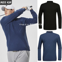 Korea DESCENTE Disant 21 Spring Golf Mens Stand Collar Pullover Warm Long Sleeve Knitted