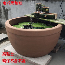 Unglazed cylinder cylinder of old cylinder fish cylinder folk cylinder fish cylinder