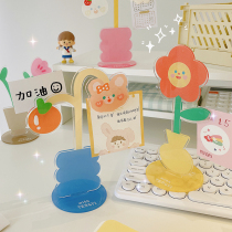 Miscellaneous Ah creative soft cute ins acrylic multifunctional vertical message folder photo holder home desktop ornaments