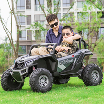 Childrens electric car four-wheel car can sit on toys adults with remote control double seat Children Baby parent-child off-road vehicle