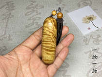 Gloomy golden nanmu trouble brand Ebony old wood carving pendant carving water corrugated cliff handle ornaments