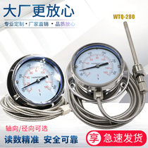 Shanghai Zhengbao WTQ-280 stainless steel pressure thermometer remote thermometer 304