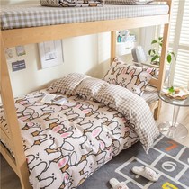 Upper and lower bunk cotton student dormitory three-piece single cotton bedding 0 9m quilt cover 1 2M bedroom sheets