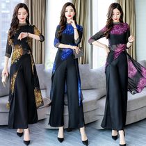Vietnam Cheongsam dress modified Odai two-piece suit young model Tang dress female Chinese style 2021 new summer