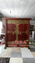 Solid wood villa gate door Old Elm House Gate imitation Qing wooden door antique rural gate courtyard gate