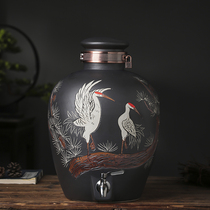 Jingdezhen Ceramic Wine Tan Private Wine Vat Bun Non-earthen Pottery Wine Tank Old-fashioned Wine Bottle