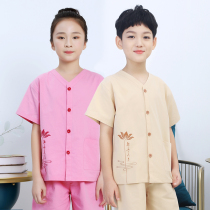 Ha Yi clothing high-grade cotton children moxibustion clothing front and rear cardigan children massage clothing male and female children massage clothing HK03
