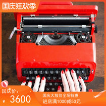 Vintage typewriter Italian Olivetti brand 1969 Valentines Day limited classic mechanical retro art gift