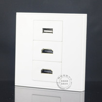 Type 86 2 HDMI straight-in USB straight-in panel mother-to-mother-in-line panel computer data transmission panel