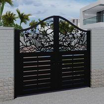 Wrought iron paint door Villa outdoor courtyard door Rural home single and double doors Community door yard garden door