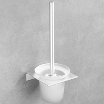 Toilet brush no dead corner space aluminum rack no hole washing toilet cleaning set household